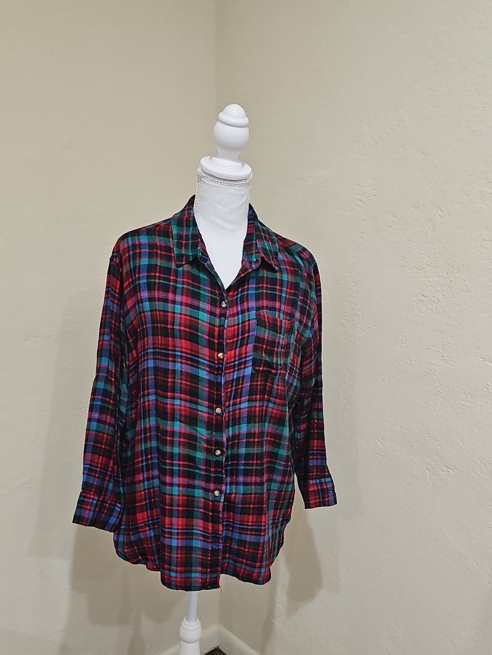 C A Flannel So Soft Comfy Cozy Oversized Boyfriend Cottagecore Prep  Fall Autumn